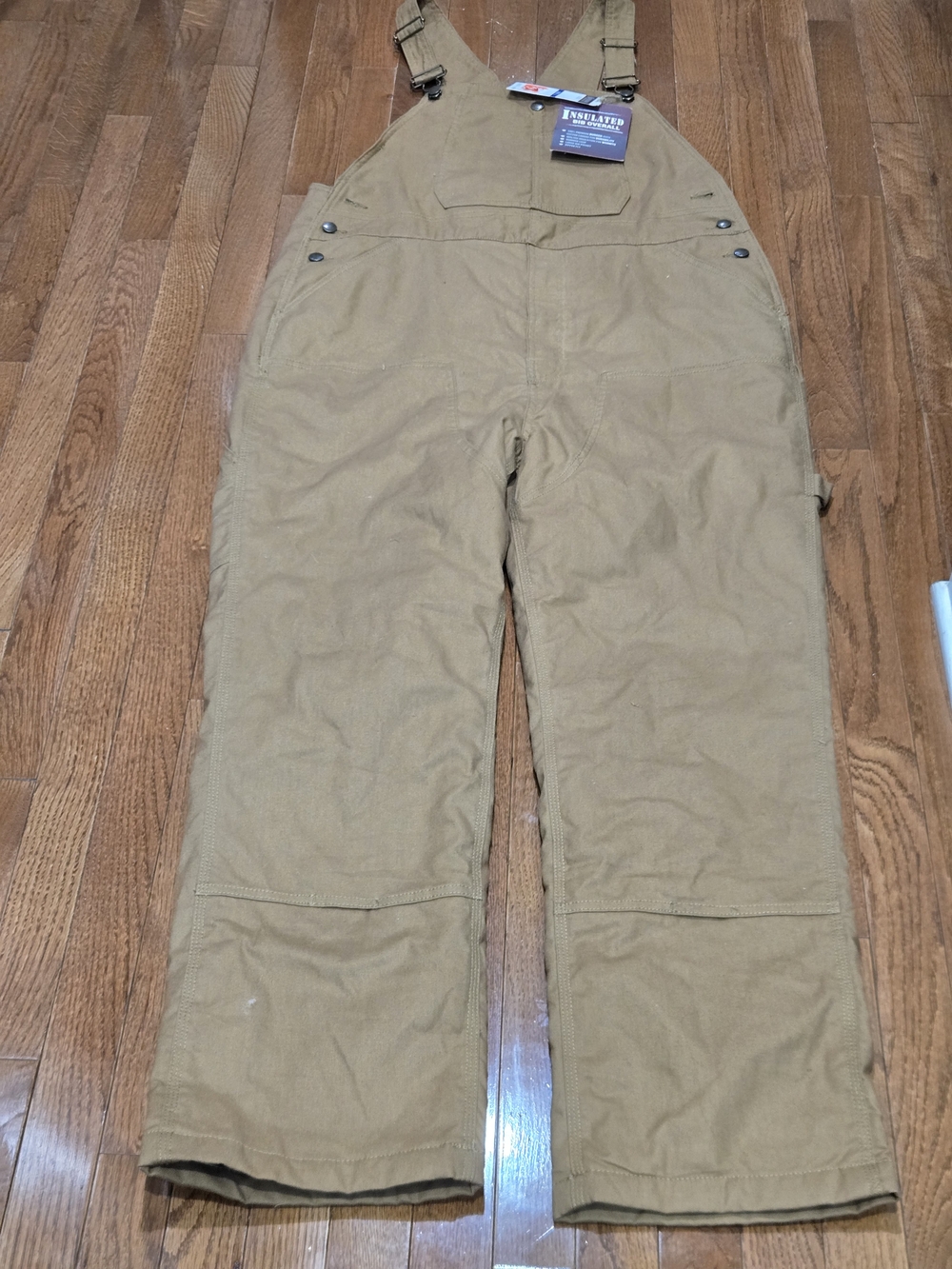 Insulated Steelton Workwear Large Men's Bib Overalls in Brown